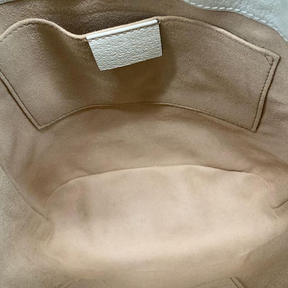 Gucci Handbag Ophidia Small Bucket Bag 610846 Ivory X Navy X Red Drawstring - Picture 7 of 15